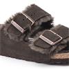BIRKENSTOCK WOMENS FUR LINED SLIPPER - MOCCA